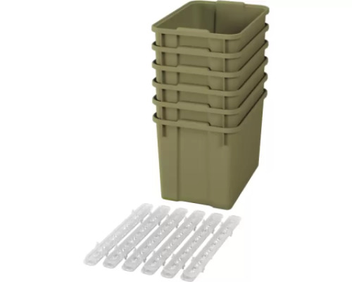 Extra large plastic containers with runners - eco light green - 06