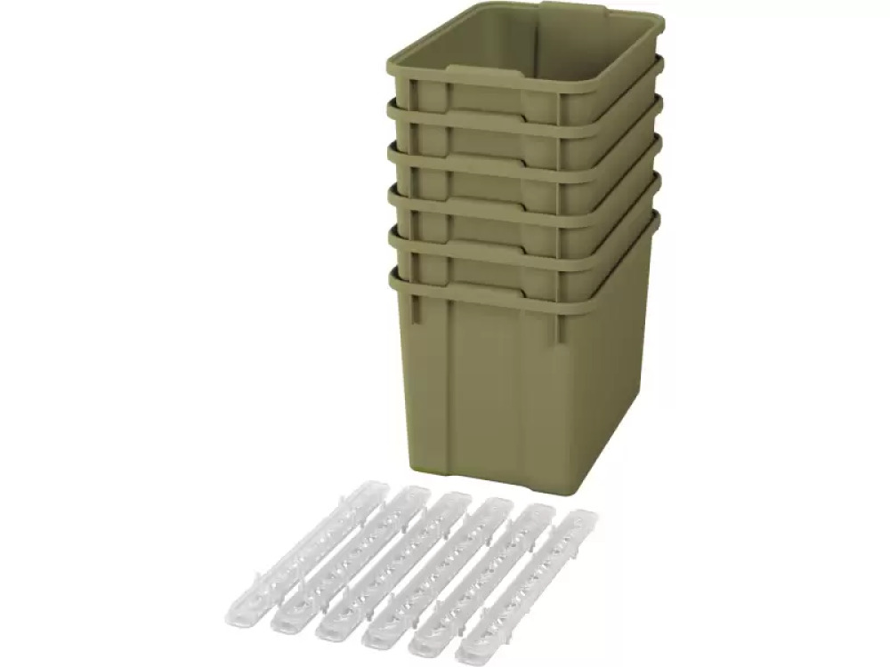 Extra large plastic containers with runners - eco light green - 06