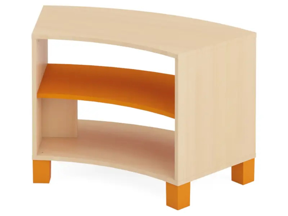 Small semicircular cabinet . Orange. Fresh Collection