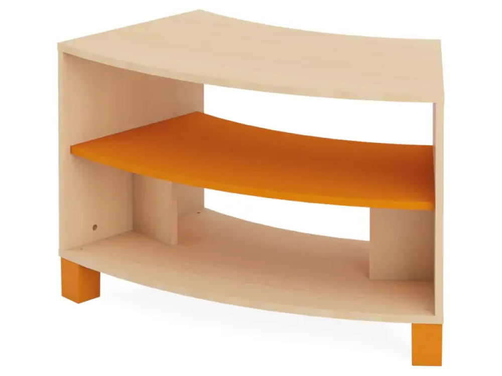 Small semicircular cabinet . Orange. Fresh Collection