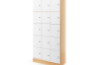 Prima. White storage locker 15 with doors - beech