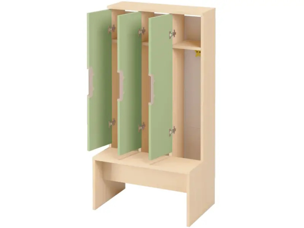 Doors with handle for cloakroom Vita 3 - Avocado