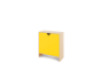 Storage Unit L with shelves + doors - Yellow
