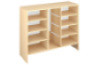Storage Unit L with shelves for trays - Beech