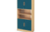 Tall Cabinet 92 with doors and lock - Type C - Emerald blue