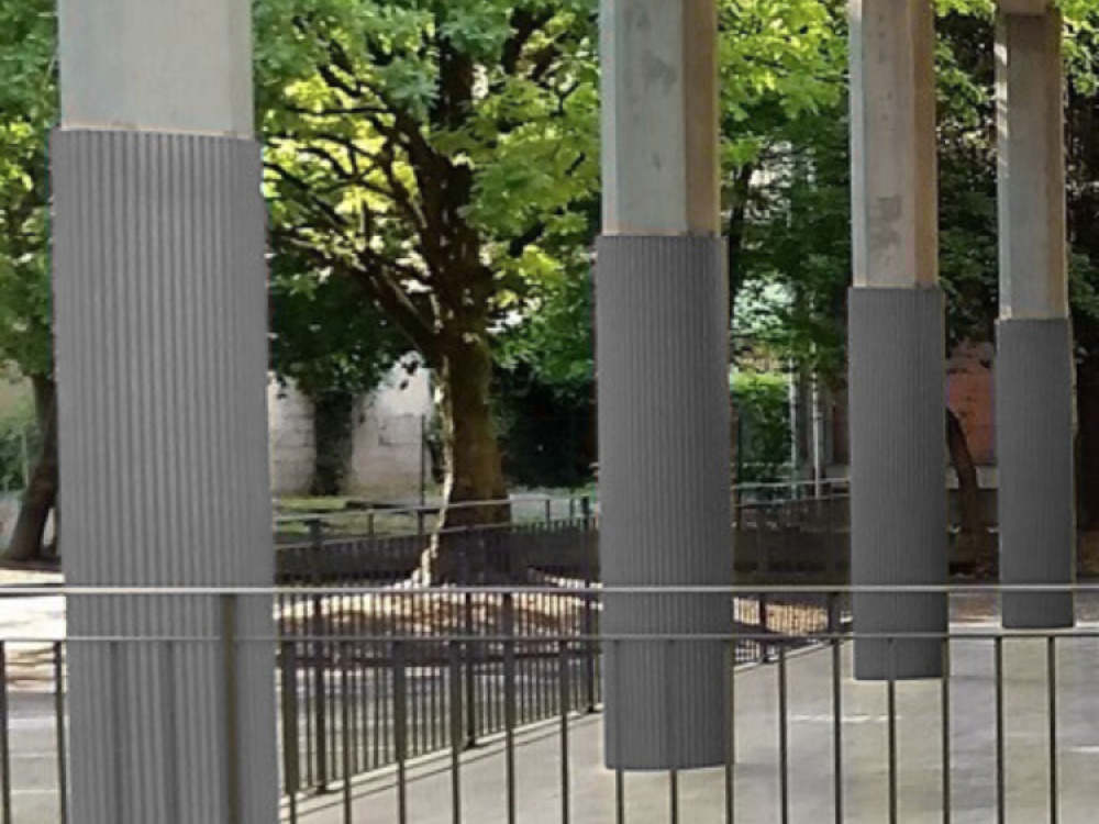 Pillar Wall Guard Ribbing