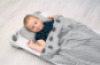 Weighted blanket - size S, grey, hedgehog-patterned