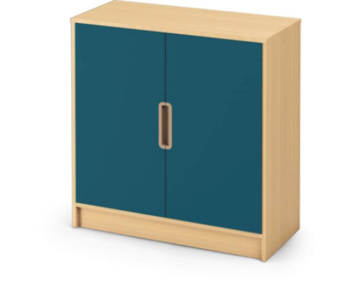 Storage Unit 92 with shelves and doors - Emerald blue - L