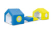 Foam tunnel with mirrors and curtain. Set
