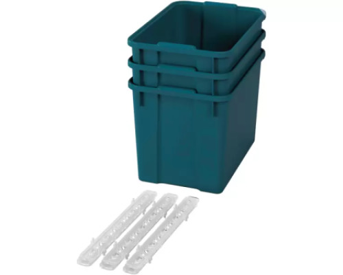 Extra large plastic containers with runners - eco sea green - 03