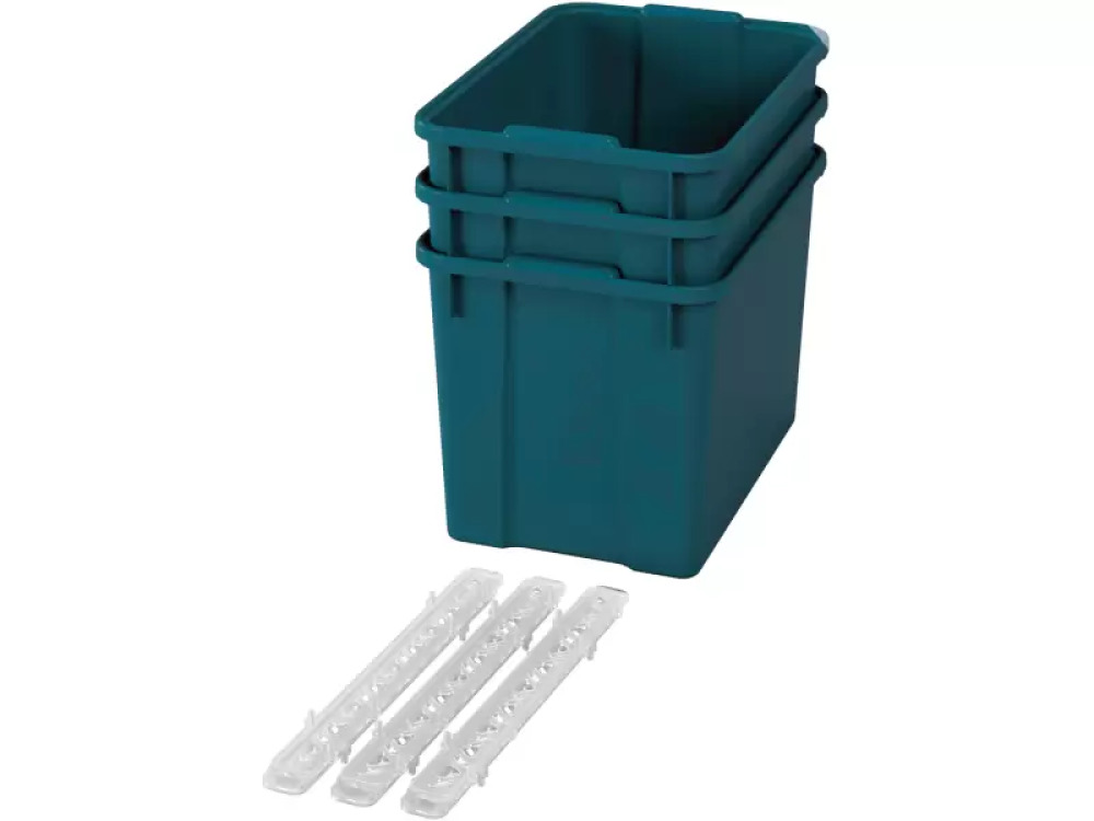 Extra large plastic containers with runners - eco sea green - 03