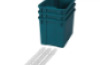 Extra large plastic containers with runners - eco sea green - 03
