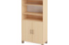 High wardrobe with shelves and doors. Birch. Fresh Collection