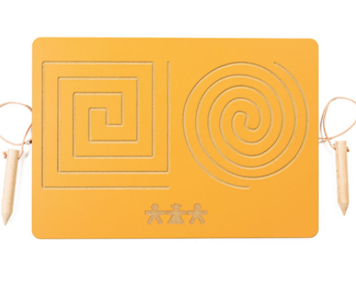 Double handed graphomotor board Snails