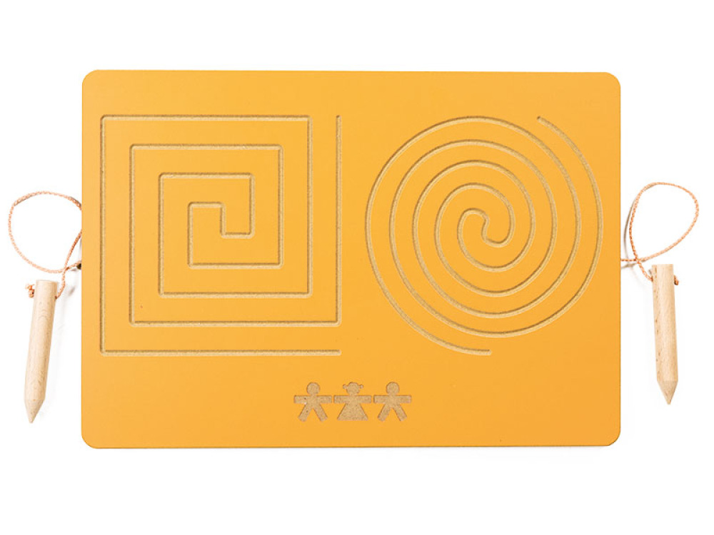 Double handed graphomotor board Snails