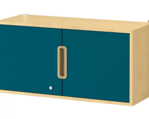 Hanging Cabinet 92 with doors and lock - Emerald blue