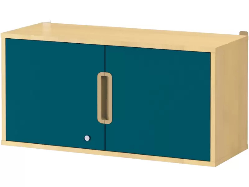 Hanging Cabinet 92 with doors and lock - Emerald blue