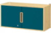 Hanging Cabinet 92 with doors and lock - Emerald blue