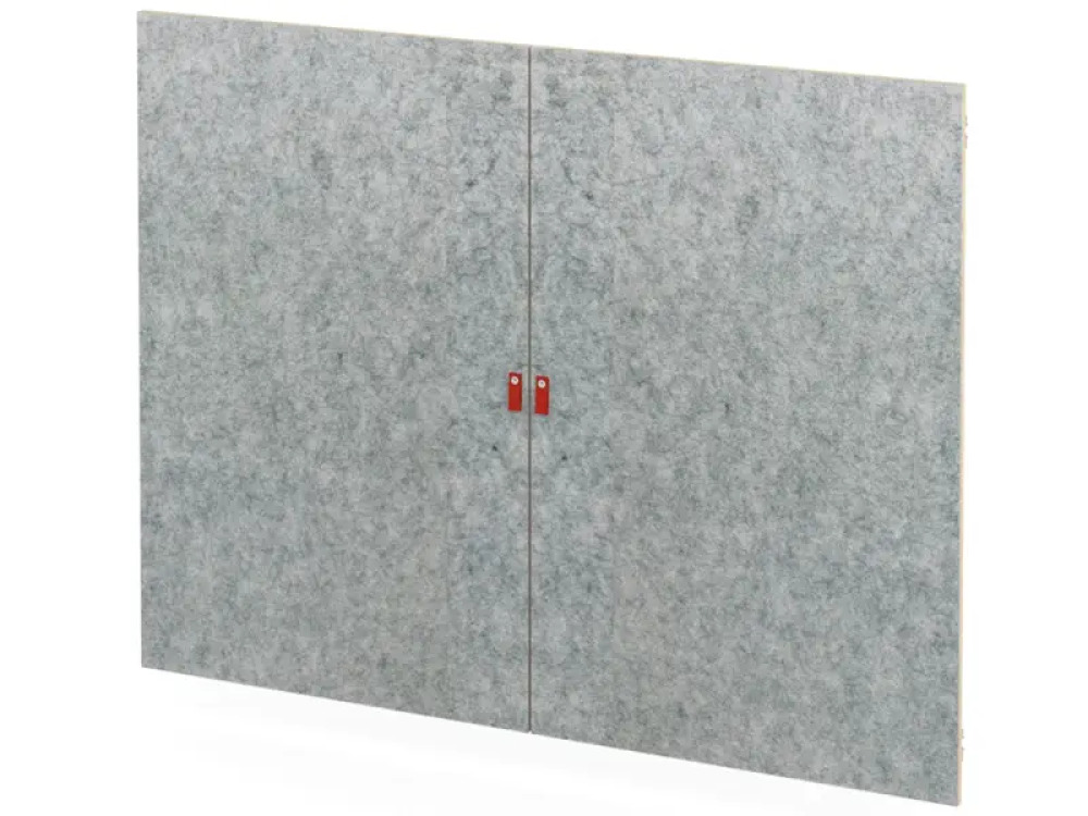 Doors for cot storage cabinet, set of 2, grey with felt front. Cubo Acoustic Collection