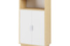 Medium cabinet with a pair of doors - birch and white. Exclusive