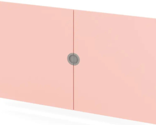 Cubo doors for bedding extension, 2 pieces. Pale pink