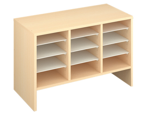 Storage Unit S with compartments - Beech