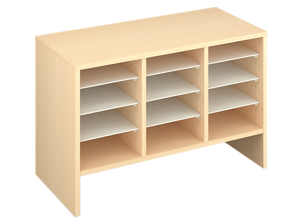 Storage Unit S with compartments - Beech