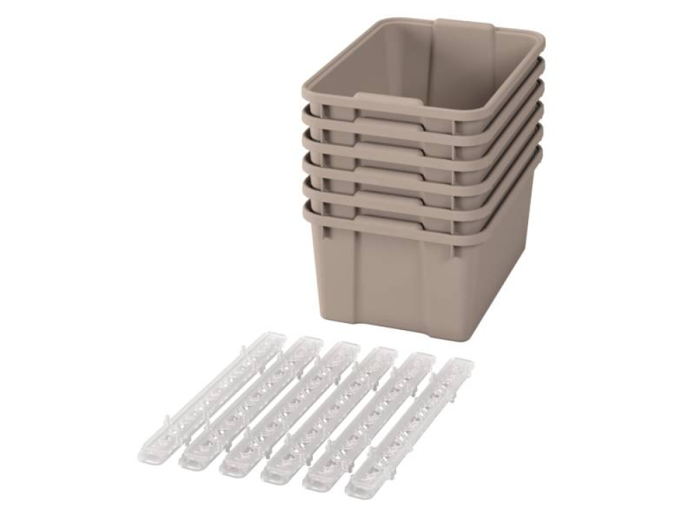 Big plastic containers with runners - eco beige - 06