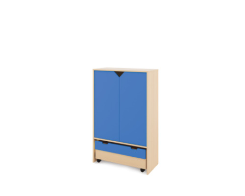 Storage Unit XL with shelves + doors & container - Blue