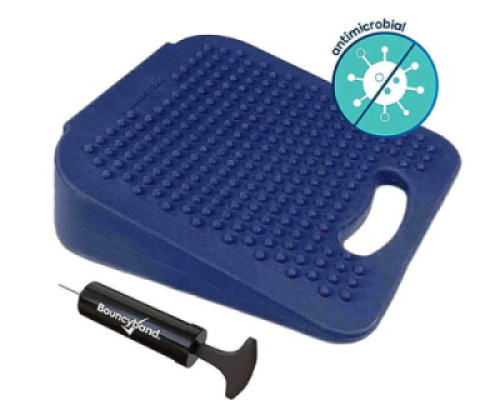 Portable Wiggle Wedge sensory Cushion 25cm Blue  – Flexible Alternative Seating – By Bouncyband