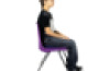Portable Wiggle Wedge sensory Cushion 25cm Blue  – Flexible Alternative Seating – By Bouncyband
