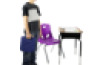 Portable Wiggle Wedge sensory Cushion 25cm Blue  – Flexible Alternative Seating – By Bouncyband