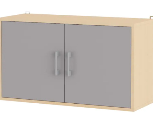 Large wall cabinet with door with door. Grey. Fresh Collection