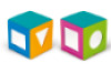 Foam cube with mirrors