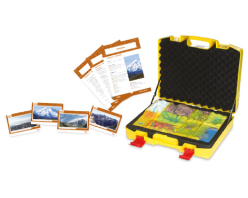 Topography. The suitcase with teaching aids, worksheets and lesson scenarios