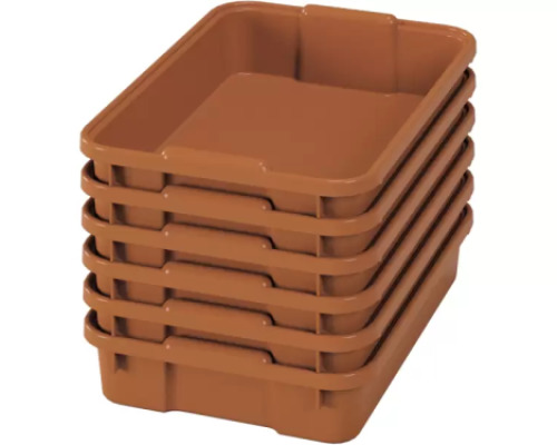 Small plastic containters- eco sienna - 06
