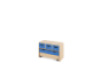 Storage Unit S with deep wooden trays + container - Blue