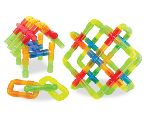 Transparent tubes. Constructions bricks