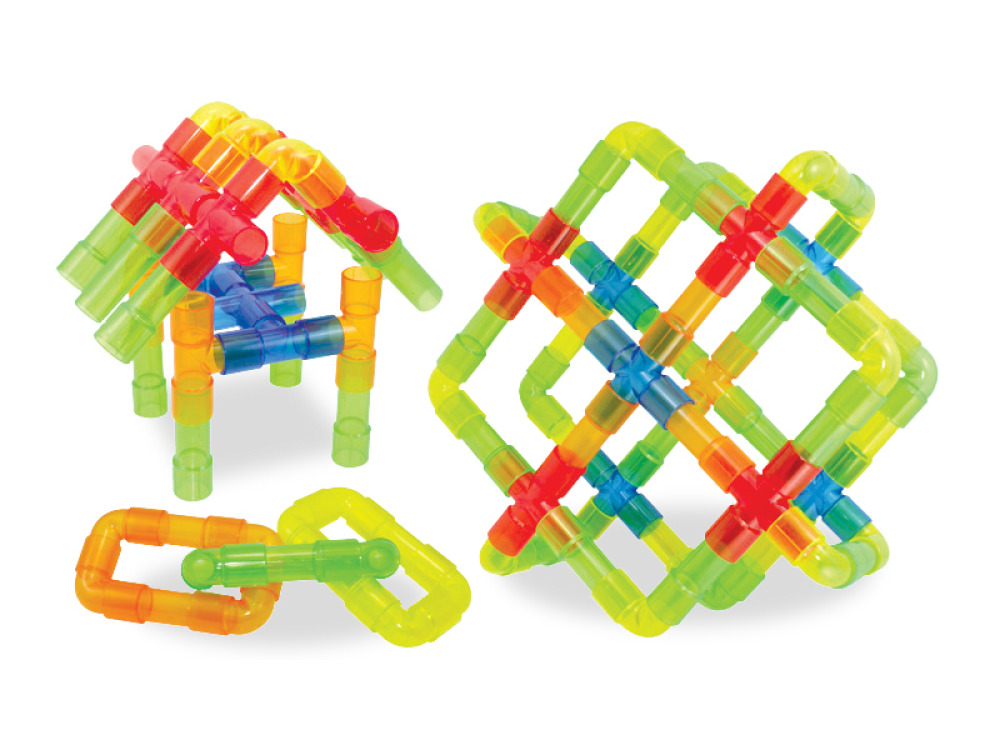 Transparent tubes. Constructions bricks