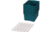 Big plastic containers with runners - eco blue-green - 06
