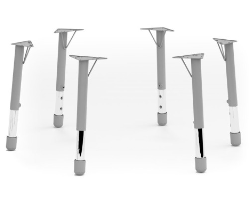 6 metal legs with regulation: 3-6