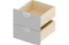 Cubo ACCESSORIES SHELVES AND DRAWERS grey narrow low 2 pcs.