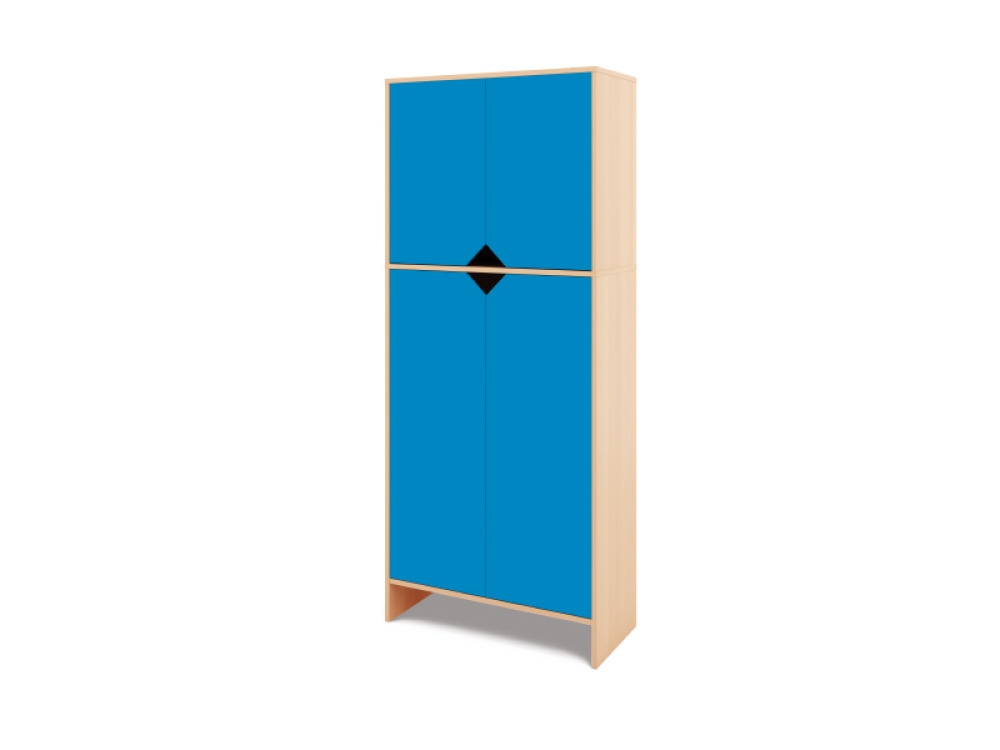 Tall Storage Unit + bottom & upper doors - Blue