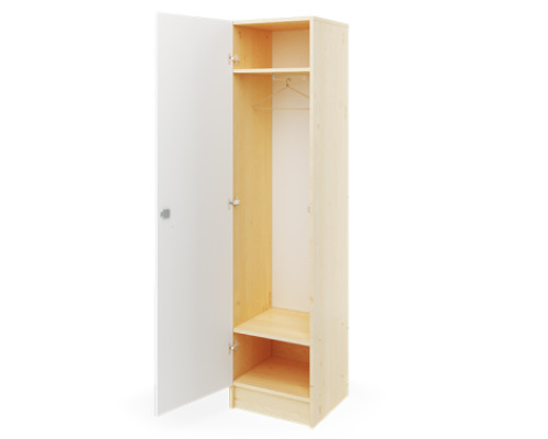 Prima. Small wardrobe, white, birch