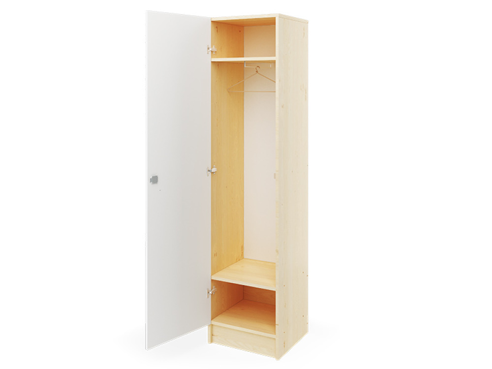 Prima. Small wardrobe, white, birch