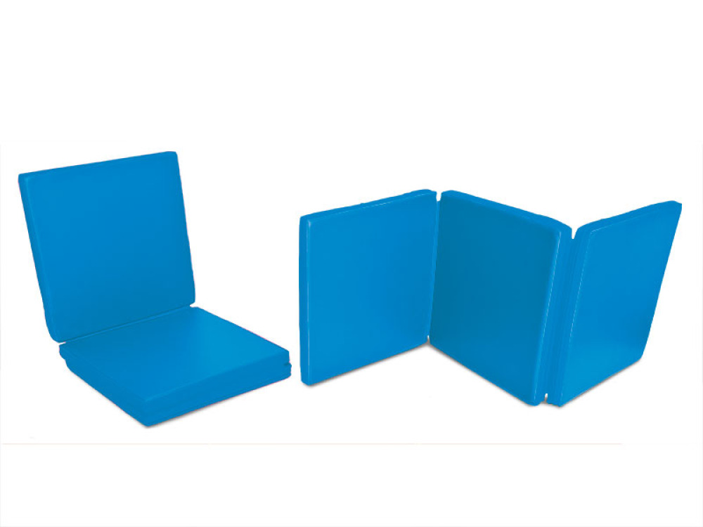 Foldable mattress. Blue