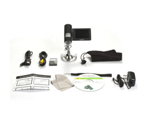 Portable digital microscope USB 10x,300x,500x (digitally up to 1200x) with LCD display and 5 Mpx camera