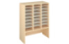 Storage Unit X with compartments for container - Beech