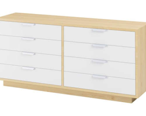 Maxi chest of drawers - birch and white. Exclusive