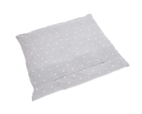 Pillowcases and quilt covers. Grey with a print